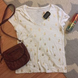 LOFT pineapple shirt